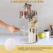 360 Rotating Clear Makeup Organizer with Lipstick Holder - Large Capacity Vanity Organizer | 6-Layer Adjustable Design for Perfume, Skincare, and More - Buy Online on GoSupps.com