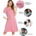 Lovasy Women's Soft Nightdress with Buttons and Pockets - Pink L - Ideal for Maternity and Nursing - Buy Online on GoSupps.com