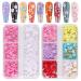 Kalolary 3D Flower Nail Charms Rhinestone for Acrylic Nail Decorations Acrylic Flowers Nail Art Stud Decorations for Women Girls