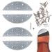 GOETOR Metal Heel Plates 4 PCS Shoe Heel Taps Tips Repair Sole Pad Replacement with Nails fot Boots and Shoes(Arched)