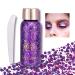 Body Glitter Gel Sequins Glitter Chunky Liquid Eyeshadow Glitter Cosmetic Glitter Face and Body Gel Sparkling Festival Party Lotion Glitter for Body Eye Hair Nail Makeup DIY Art (Dark Purple) Chunky Glitter 108 Dark Purple