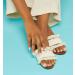 KISS imPRESS Press-On Pedicure Fake Toenails Kit - Square Bejeweled Pink & White Nails with Prep Pad, File, Stick - 24 Nails - Buy Online on GoSupps.com