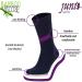 Junix Women's Crew Diabetic Socks Dress Bamboo Seamless 4 Pack - Size 6-9 & 9-12, Black - Buy Online on GoSupps.com