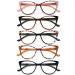 EYEURL 5 Pack Reading Glasses for Women-Cat Eye Blue Light Blocking Readers Fashion Computer Glasses with Spring Hinge Anti-Glare Readers for Women 0.5 5 Pack-1 0.5 x