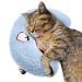 Pillow for Cats, Ultra Soft Fluffy Pet Calming Toy Half Donut Cuddler, Deep Sleep U-Shaped Accompanying Small Pillow, Protect Pet's Cervical Spine for Joint Relief Sleeping Improve Machine Washable Blue