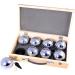 Engelhart Luxury Petanque Balls Set - 8 Boules in Wooden Box | Premium Jeu de Boules for International Shipping - Buy Online on GoSupps.com