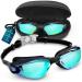 Bezetee per swimming goggles - UV protection & anti -fitting diving goggles with case - no leakage & adjustable silicone belts for adults men women and young people to swim