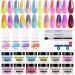 Dipping Powder Nails Set Sun Changing Colors Dip Powder 12 Summer Colors Nagel Dipping Set With Base Top Coat Activator Dip Manik nken Kits Dipping Powder Starter Set for Home & Professional Salon