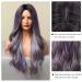 Uevies Violet Gray Synthetic Wig - 66 cm Natural-Looking Corrugated Hair for Women | Perfect for Cosplay & Daily Wear - Buy Online on GoSupps.com