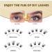 D Curl Individual Cluster Lashes 14mm - Soft & Natural DIY Eyelash Extensions - W06#(14mm) - Buy Online on GoSupps.com