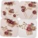Angoily 4 Sets Hairpin Wedding Decorations for Ceremony Bridal Hair Combs Bridal Headpieces for Wedding Pee Guard for Toilet Chinese Decor Hair Clips Flower Pearl Delicate Zinc Alloy Bride - Buy Online on GoSupps.com
