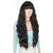 YEESHEDO Long Black Wigs with Fringe - Natural Looking 28 Inches Curly Wavy Synthetic Hair for Women - Ideal for Daily Wear and Halloween Cosplay - Buy Online on GoSupps.com