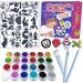Glitter Temporary Tattoo Kit For Kids - Tattoo Make Up Kits   Dinosaur Butterfly Fake Tattoo For Boys and Girls  DIY Creative Waterproof Tattoos with 90sheets Tat Stickers 24 Glitter Boxes and 3 Brushes as Birthday Party...