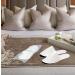 Chochili 5 Pairs Fabric Disposable Hotel Slippers for Airbnb Spa - Fits up to Men Size 10 & Women Size 11 - White - Buy Online on GoSupps.com