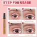 Eyebrow Pencil with 4 Fork Tip Long Lasting Waterproof Smudge-proof Natural Eyebrow for Women 3D Microblading Eyebrow Pencil (Light Brown + Dark Brown) - Buy Online on GoSupps.com