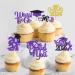 40Pcs Purple and Gold Graduation Cupcake Toppers 2024 Graduation Decorations Class of 2024 Cupcake Toppers 2024 Congrats Grad Cap Cupcake Picks Graduation Party Decorations 2024 Purple Gold - Buy Online on GoSupps.com
