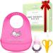 Jolly Dale Baby Teething & Feeding Set- Silicone Bib, Banana Teether, Mesh Food Feeder Pacifier - Pink - For Babies & Toddlers - Buy Online on GoSupps.com