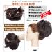 Buy Thick 80g Large Hair Tie Extensions | Messy Bun Updos | Voluminous Light Brown & Blonde Highlights - Buy Online on GoSupps.com