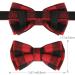 BANMODER Cat Collar Breakaway with Cute Bow Tie and Bell - Personalized Plaid & Flower Patterns - Adjustable Kitten Safety Collars - 1 or 2 Pack Gift (Red) - Buy Online on GoSupps.com