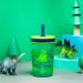 Zak Designs Kelso Dino Camo Tumbler Set - 15 oz, Non-BPA, Leak-Proof with Straw, Durable Plastic and Silicone, Perfect Baby Cup Bundle for Kids - 2pc Set - Buy Online on GoSupps.com