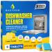 Bastion Dishwasher Cleaner Tablets Lemon Scent 3-Month Supply (6 Tablets) Powerful Cleaning & Odor Removal Dishwasher Cleaning Pods Descaling Tablets