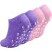 Moisturizing Gel Socks (2 Pairs) with Vitamin & Oil Infusion | Hydrating Moisture Socks for Dry Skin Repair - Purple & Pink - Buy Online on GoSupps.com