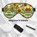 Unisex Sunflower Print Sleeping Eye Mask | Soft & Adjustable Face Mask for Light Blocking - Buy Online on GoSupps.com