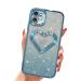 JONLONHA glittering transparent protective cover for iPhone 11 luxurious covering love heart pattern full camera protection soft TPU shockproof scratch-resistant protective cover for women and blue iPhone 11 6.1 inch