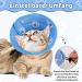 Fanshionstide Adjustable Anti-Trimming Cat Collar - Soft Protective Collar for Cats & Puppies Post-Surgery (M Blue) - Buy Online on GoSupps.com