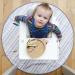 Prince Lionheart Multi-Purpose Catchall Splat Mat - Gray Stripe, 47.75x47.75 Inch - Ideal for Meal or Craft Time, Easy to Clean - Pack of 1 - Buy Online on GoSupps.com