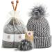 Complete Beginners Hat Knitting Kit - Practical & Easy to Use with Bamboo Needles & Faux Pom Pom - Ideal Gift for Women & Men - Buy Online on GoSupps.com