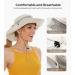 Women's UPF50+ Sun Hat with Ponytail Hole - Waterproof Beach Bucket Hat in Beige - Buy Online on GoSupps.com