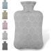 ANMIA 1.8L Rubber Hot Water Bottle - Light Grey with Cover for Hot and Cold Therapy | Menstrual Cramp Relief - Buy Online on GoSupps.com