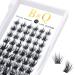 Eyelashes 72 PCs B & q eyelashes DIY individual eyelashes for beginners reusable eyelash bushes wispy fluffy single eyelashes for eyelash extensions at home (B20 D-12mm) D-12 mm B 20