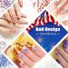 Independence Day Glitter Nail Art Decals - 12 Boxes Red, Blue, Silver Mixed Stars - 4th of July DIY Nail Art Sequins - Buy Online on GoSupps.com