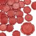 CRASPIRE Adhesive Wax Seal Stickers 25PCS Red Rose Wax Seal Sticker for Envelopes Decorative Stamp Stickers Envelope Stickers for Wedding Invitation Craft Scrapbook Party Gift Grapping R Rose Flower