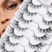 Shop MAGEFY Fluffy Cat Eye Eyelashes - 7 Pairs Wispy Reusable Soft Lashes Clear Band Style-7601-6 Worldwide Shipping - Buy Online on GoSupps.com