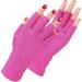 Sibba UV Gloves for Nails Art - Fingerless Gel Polish Manicure Care Hand Protector (Rose Red) - Buy Online on GoSupps.com