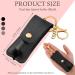 Oudain 4 Pcs Lipstick Holder Keychain  Women Soft Leather Clip on Lipstick Sleeves Pouch Lip Balm Holder Travel Accessories Assorted Color (Black) - Buy Online on GoSupps.com