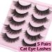 Wispy Fox 16mm Cat Eye False Eyelashes - Natural Look, Fluffy Angel Lashes - 5 Pairs - Buy Online on GoSupps.com