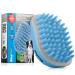 Bluepet Fellfein bathing brush rubber cover for short hair dogs & cats with a massage effect - removed loose top hair dust & dirt - ideal bathing bar for massaging dog shampoo soft