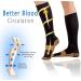 Tecaffect Copper Compression Stockings for Flying - Anti-Fatigue DVT Socks for Men & Women - Size M - Black - Buy Online on GoSupps.com