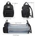 SndMor Waterproof Baby Diaper Bag Backpack - Large Unisex Design with Diaper Station & Changing Pad (Stylish Black) - Buy Online on GoSupps.com