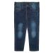 KIDSCOOL SPACE Baby Little Boys Jeans Elastic Band Inside Straight Fit Ripped Denim Pants 4-5 Years Deepblue-2523