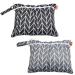 Damero 2pcs Travel Wet and Dry Bag with Handle for Cloth Diaper, Pumping Parts, Clothes, Swimsuit and More, Easy to Grab and Go (Small, Gray Arrows+ Black Arrows) Gray Arrow+Black Arrow Small (2 Count)