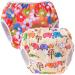 Teamoy 2 baby swimming trunks comfortable washable and adjustable ideal for swimming lessons or holidays Flowers Pink+ Elephants
