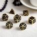 DNDND Metal Dice Set - 7 Die Polyhedral Set in Gift Metal Box - Black & Gold - For DND RPG Games - Buy Online on GoSupps.com