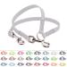 BioThane coupling for two dogs 0.5m long white width selectable coupling leash 0.5 meters white