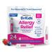 Dr. Kids Children's Allergy Relief Medicine with Diphenhydramine HCl 12.5 mg - Pre-Measured Single-Use Vials Kids Antihistamine for Sneezing Runny Nose & Itchy Eyes Mixed Berry Flavor 24 Count