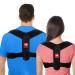 POHL SCHMITT Posture Corrector for Women and Men with Adjustable Back Straightener, Back Brace for Posture - Prevent and Relief Neck, Body Alignment Improvement & Support - Back & Shoulder Pain, Black